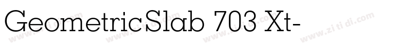 GeometricSlab 703 Xt字体转换
